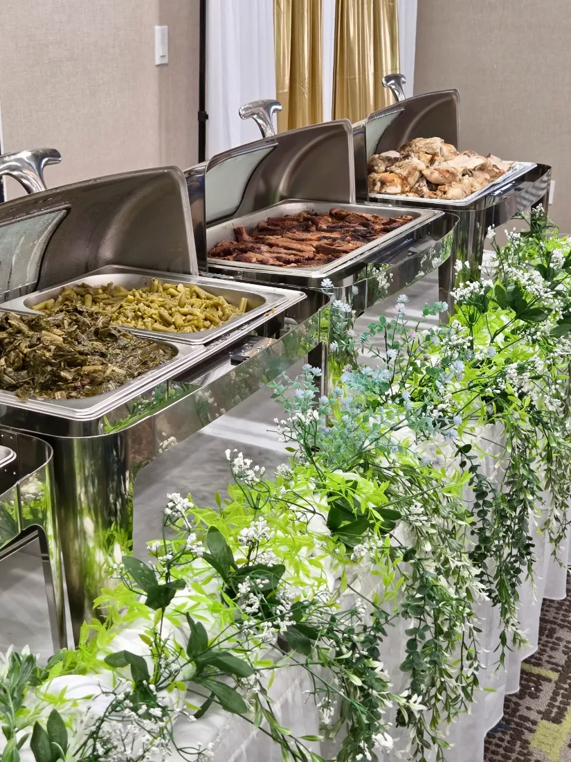 Collard greens, green beans & ribs