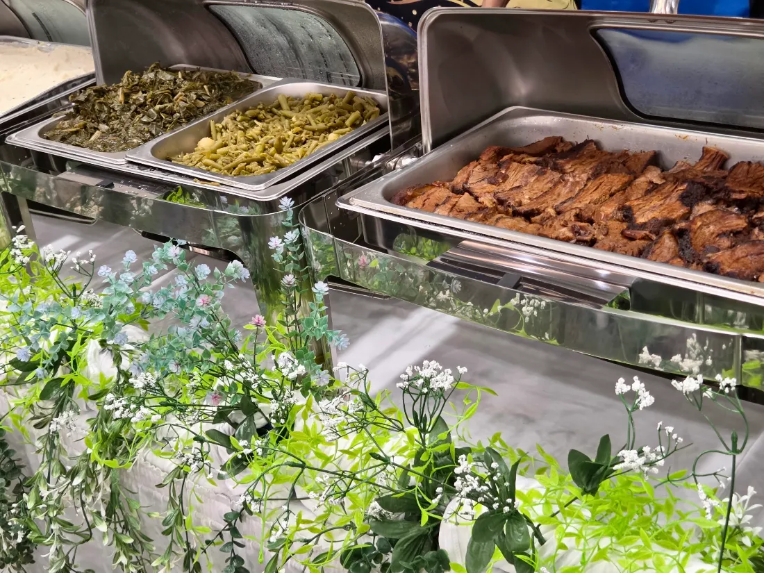 Greens, beans & smoked brisket